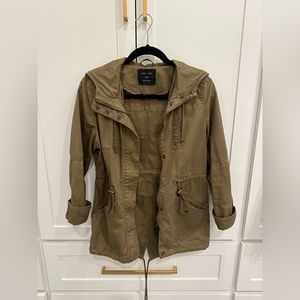 Olive green women's utility jacket